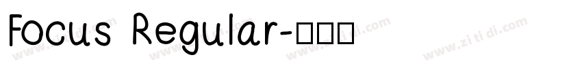 Focus Regular字体转换